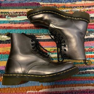 Silver Metallic Doc Martens